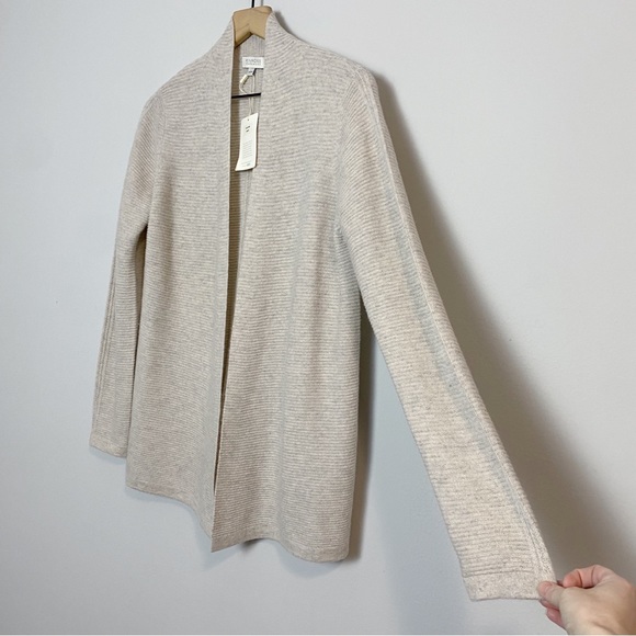 Kinross NWT Cashmere Textured East Cardigan in Agate - Picture 5 of 8